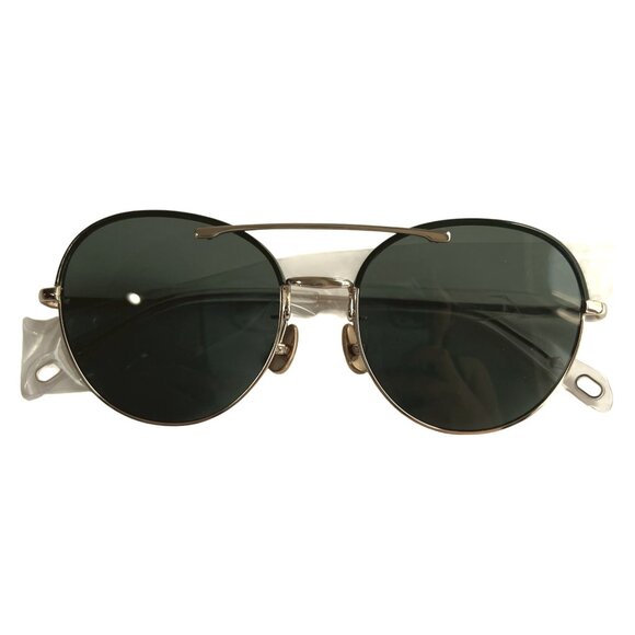 Vita Fede Salvador Sunglasses in Gold With Green Accents